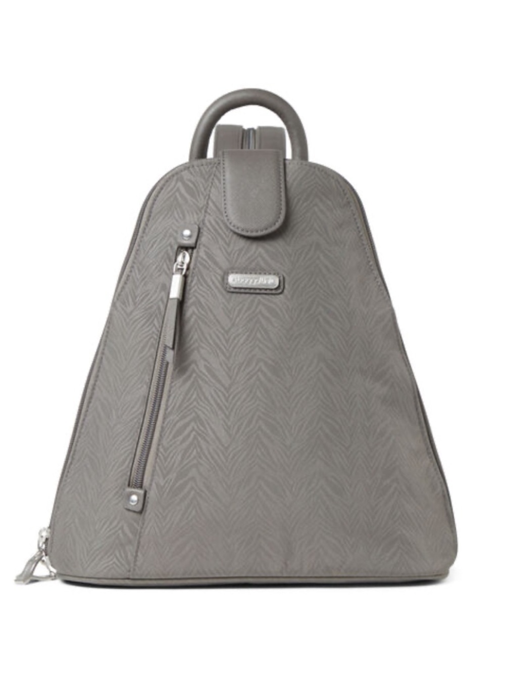 Baggallini Metro Gray Nylon Convertible Backpack / Sling Bag Adjustable Strap